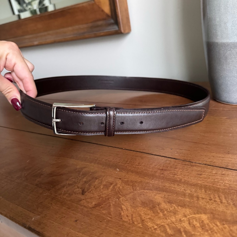 Ermenegildo Zegna Brown Leather Belt - Picture 9 of 9